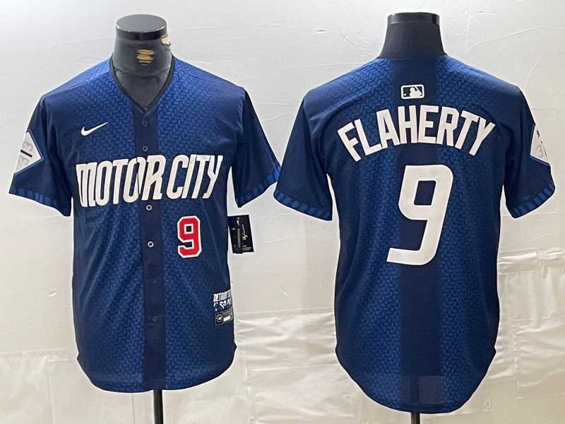 Men%27s Detroit Tigers #9 Jack Flaherty Number 2024 Navy City Connect Cool Base Limited Stitched Jersey->detroit tigers->MLB Jersey
